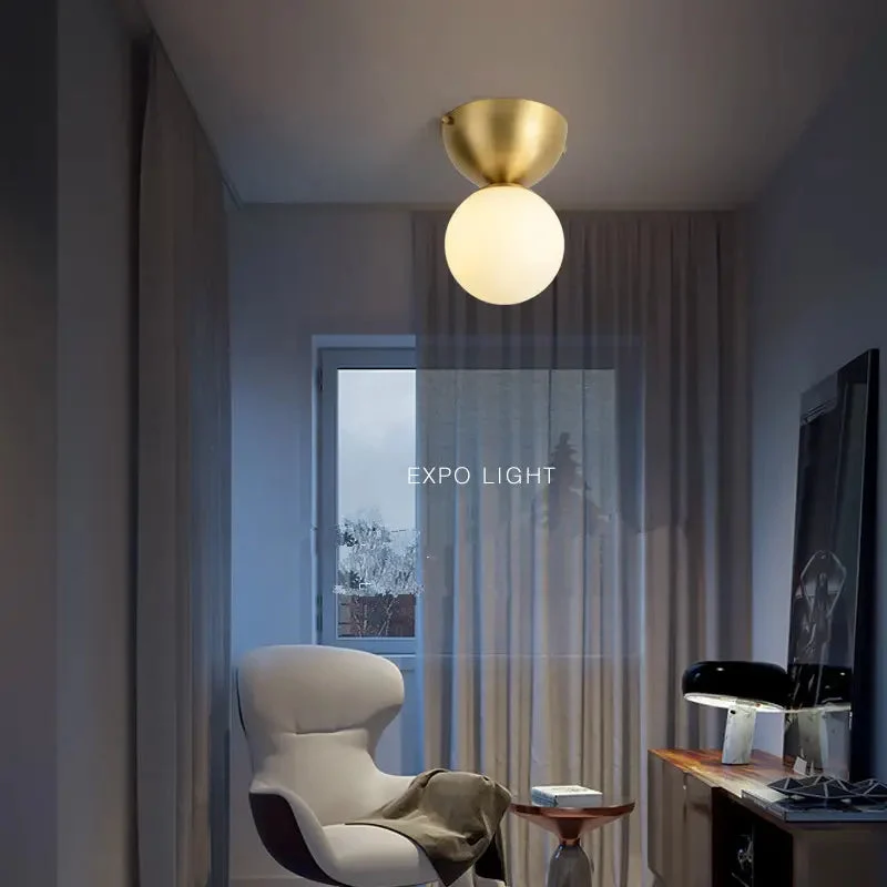 Copper balcony entrance hallway aisle ceiling light