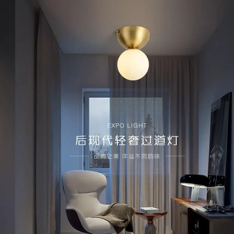 Copper balcony entrance hallway aisle ceiling light