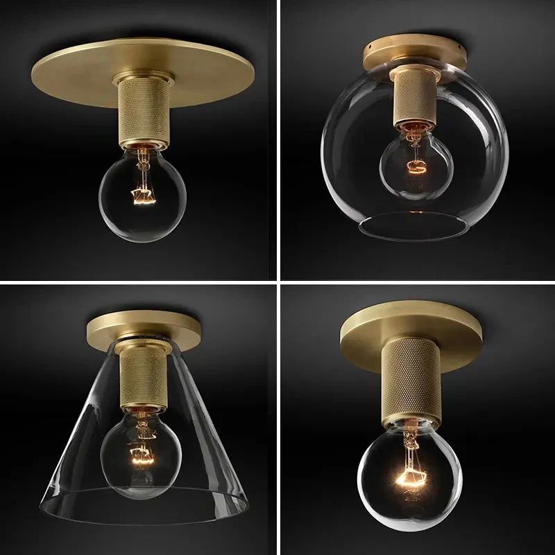 Nordic minimalist corridor aisle stairwell mini ceiling lamp designer creative personality glass ceiling lamp
