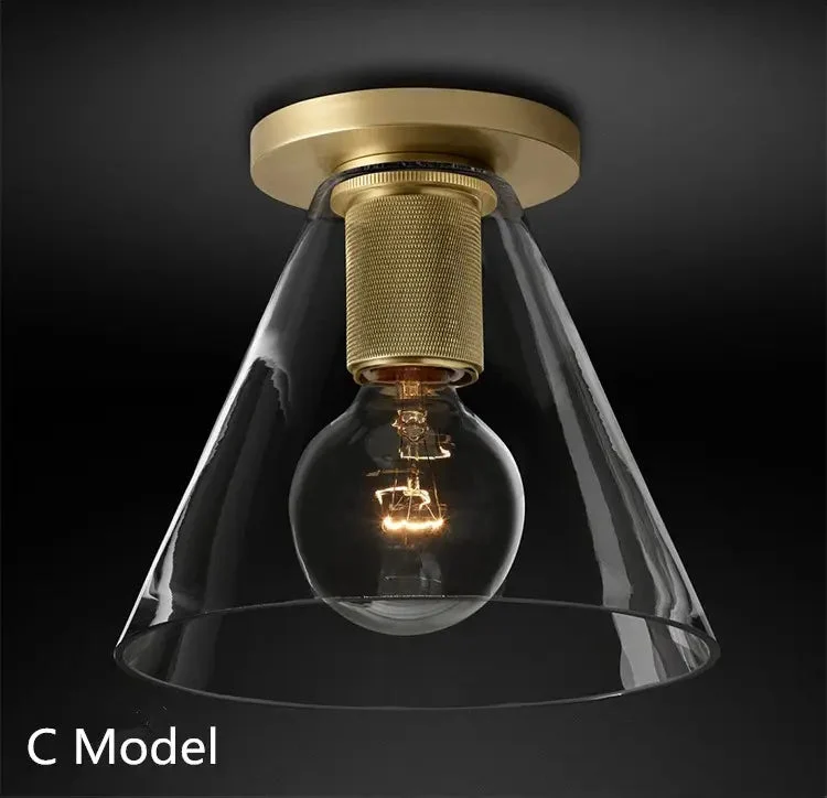 Nordic minimalist corridor aisle stairwell mini ceiling lamp designer creative personality glass ceiling lamp