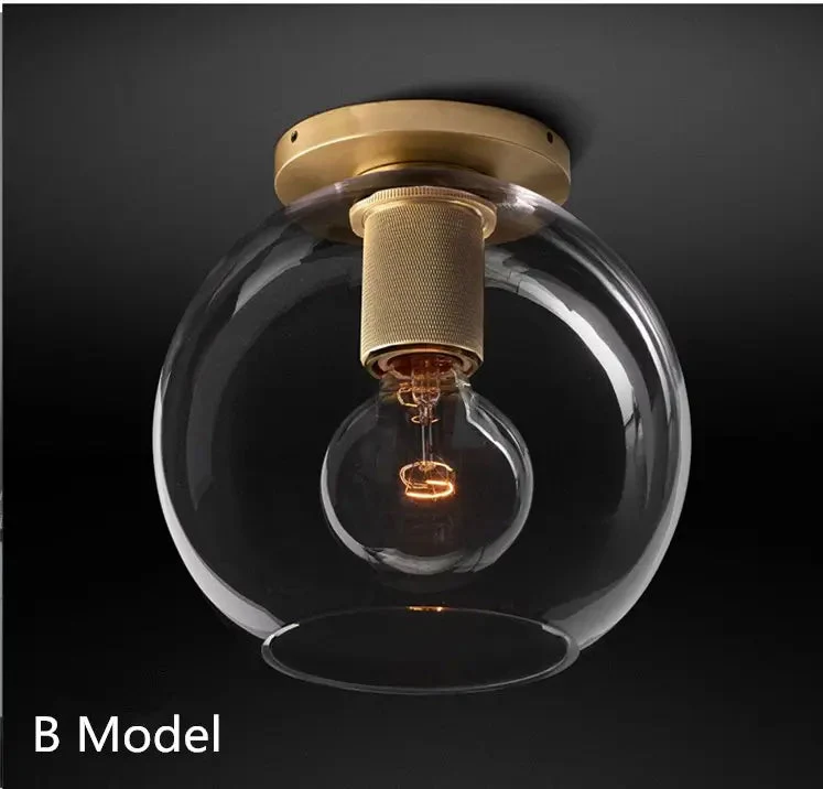 Nordic minimalist corridor aisle stairwell mini ceiling lamp designer creative personality glass ceiling lamp