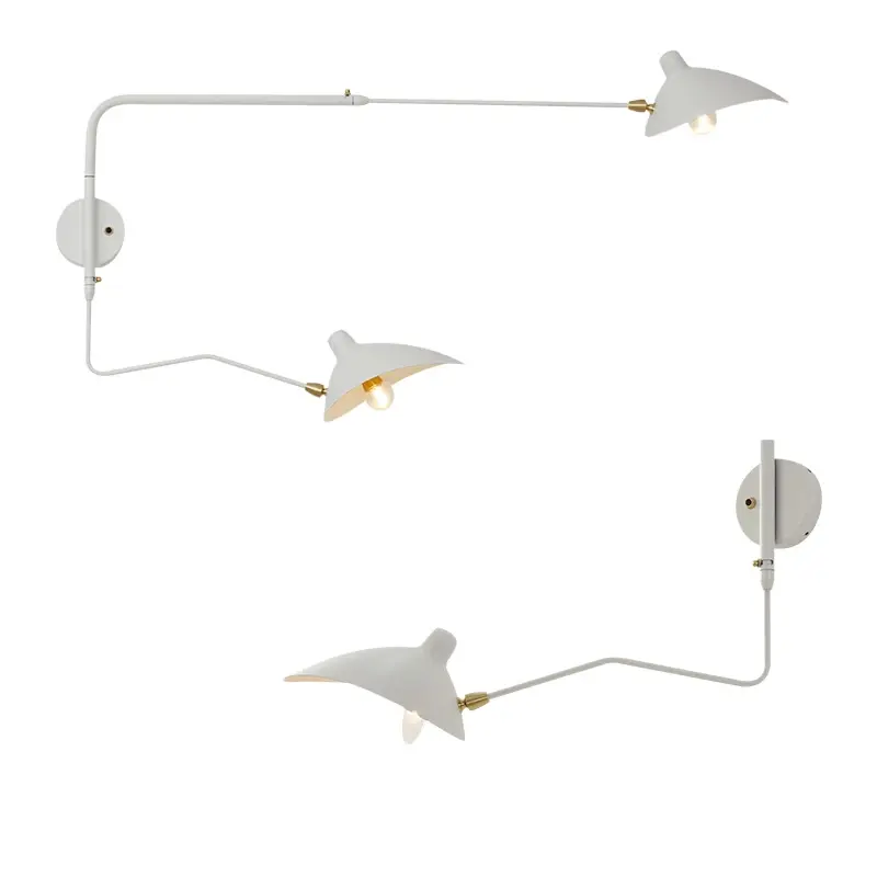 French Designer Black White Wall Lamp Sconce Light