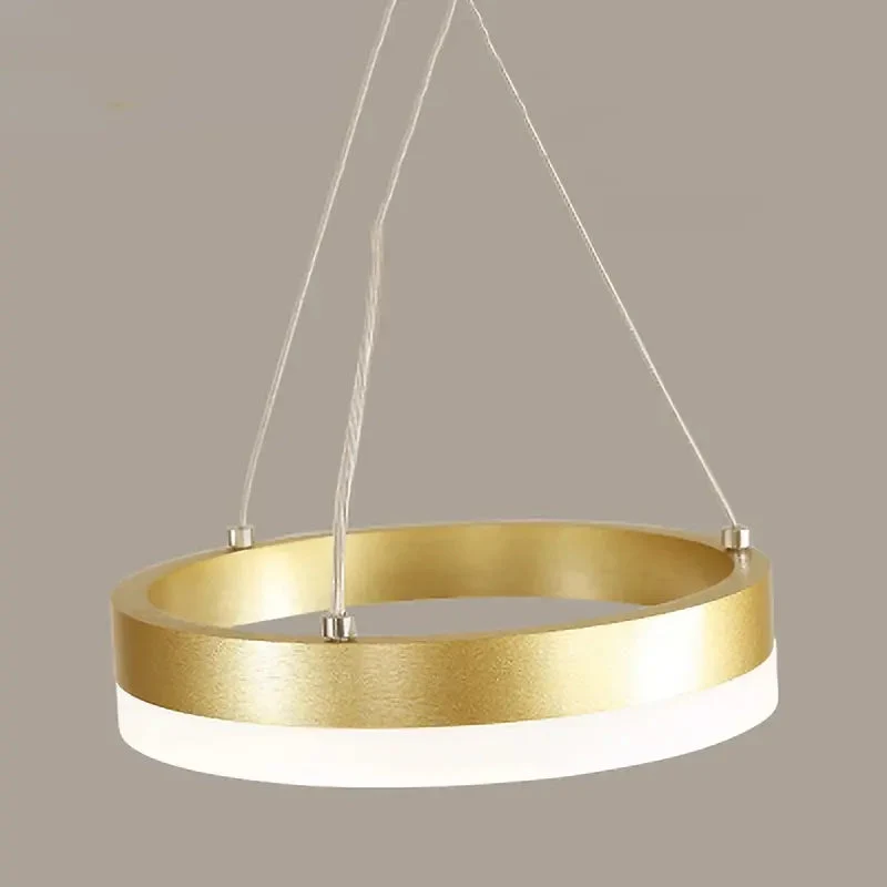 Modern remote control acrylic Dimmable Pendant Lights with three heads ring for living room Kitchen indoor led lighting decor