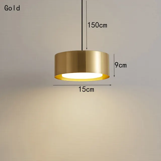 Designer nordic led golden pendant light