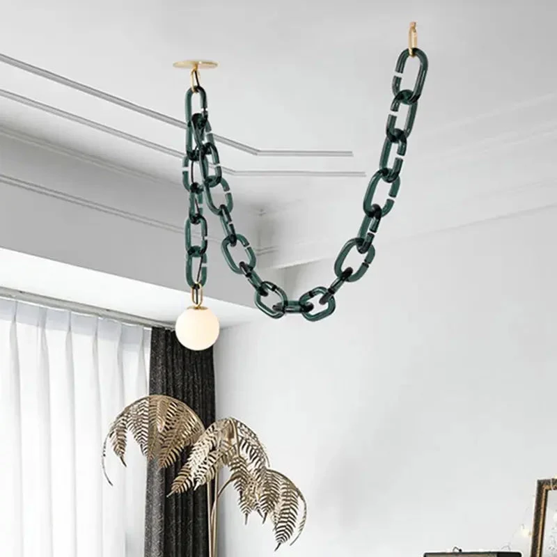 Nordic Minimalist Glass Ball Creative Living Room Pendant Lights Personality Net Red Ins Style Living Room Clothing Store Restau