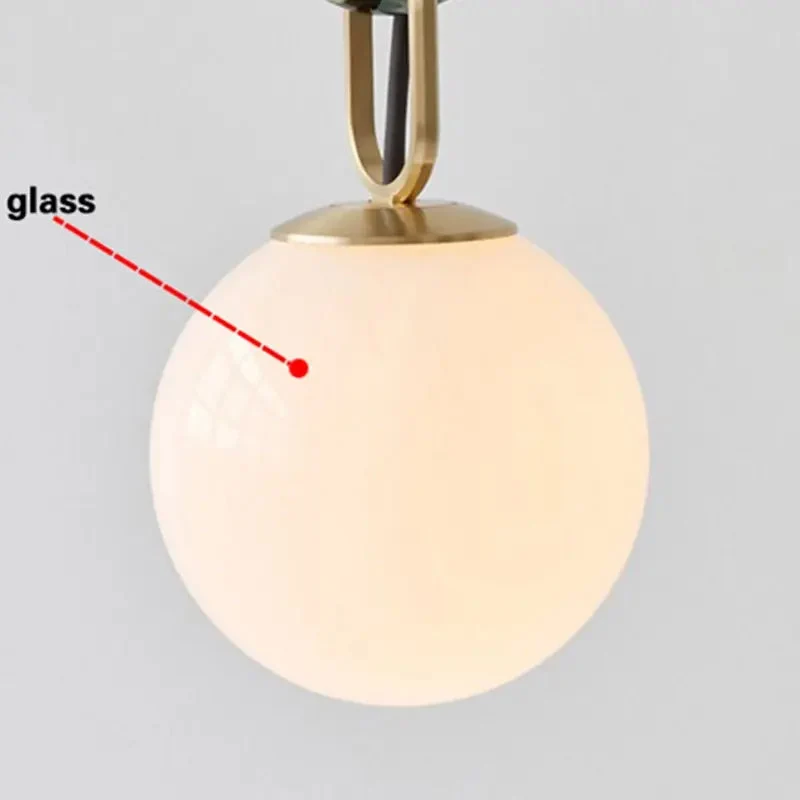 Nordic Minimalist Glass Ball Creative Living Room Pendant Lights Personality Net Red Ins Style Living Room Clothing Store Restau
