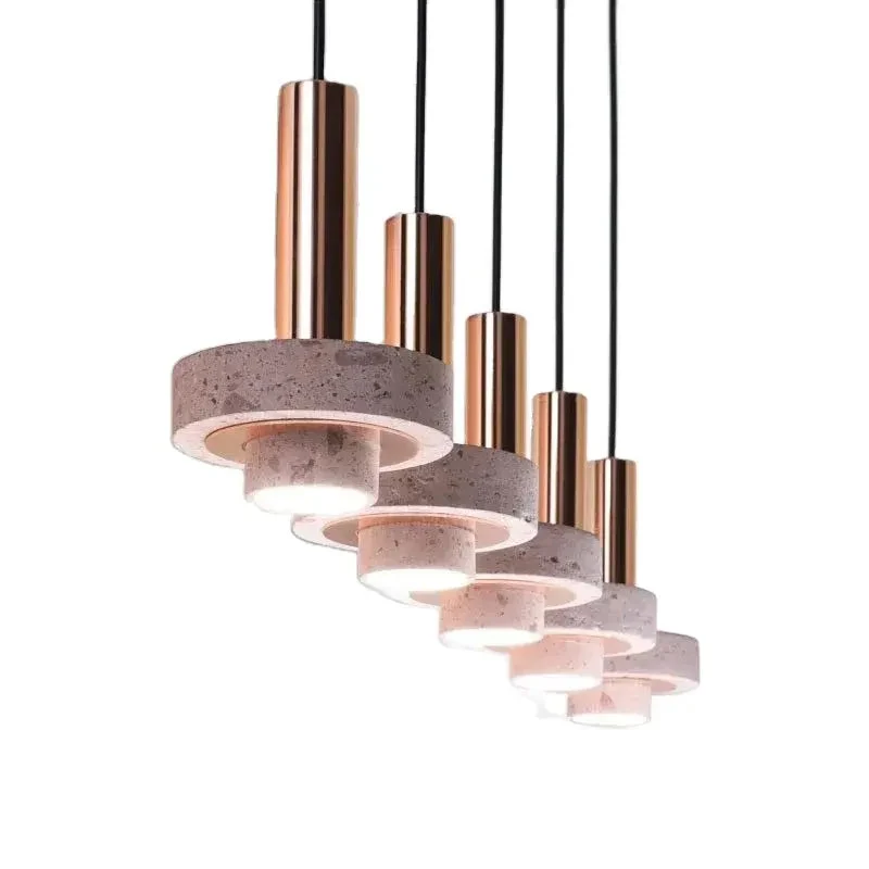 Luxury Dining Room Restaurant Kitchen Hanging Lights Nordic Living Room Bedroom Pendent Lamp Bar Creative Stone Pendent Lights