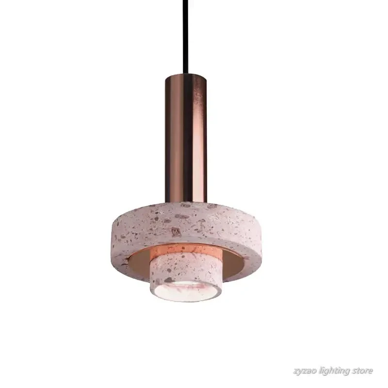 Luxury Dining Room Restaurant Kitchen Hanging Lights Nordic Living Room Bedroom Pendent Lamp Bar Creative Stone Pendent Lights