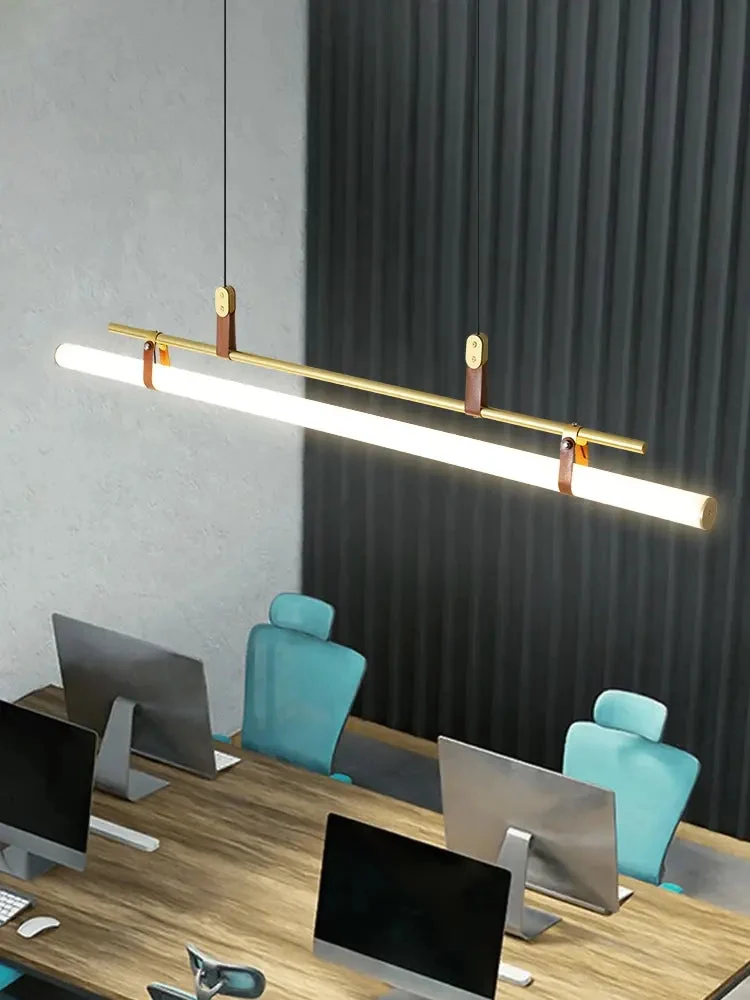 Nordic Dining Table Restaurant Hanging Lights Minimalist Dining Room Led Pendant Lights Modern Minimalist Tube Line Pendant Lamp