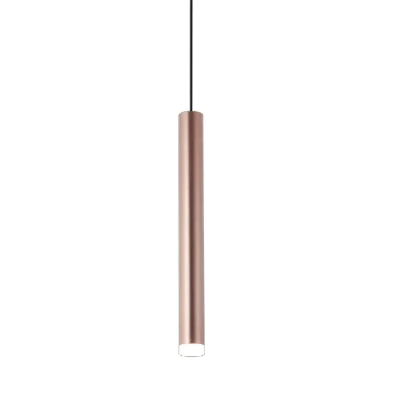 Modern LED Pendant Long Tube Black White Rose Golden Lamp Island Bar Counte Shop Room Kitchen Fixtures Hanglamp Luminaire Light