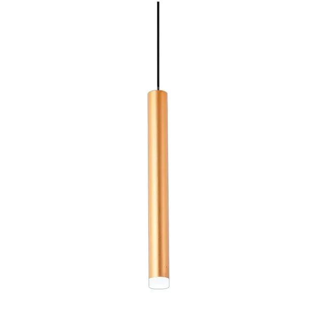 Modern LED Pendant Long Tube Black White Rose Golden Lamp Island Bar Counte Shop Room Kitchen Fixtures Hanglamp Luminaire Light