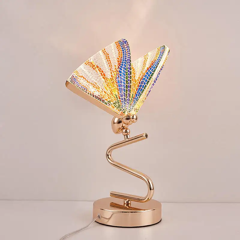 Nordic Modern Simple Butterfly Table Lamp Study Room Bedroom Nightstand Lamp warm Girl Butterfly Desk Lamp Small Night Light