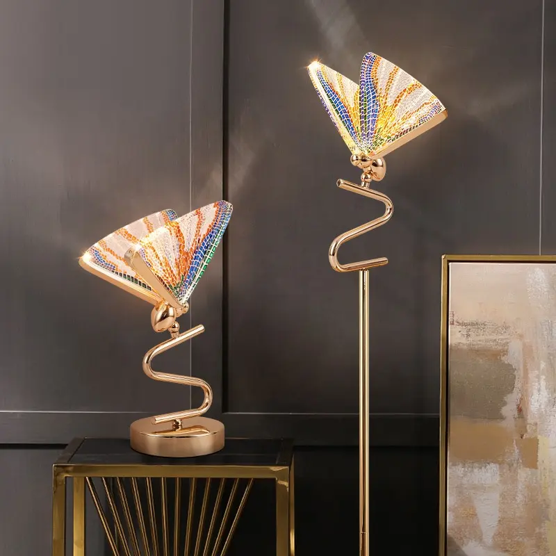 Nordic Modern Simple Butterfly Table Lamp Study Room Bedroom Nightstand Lamp warm Girl Butterfly Desk Lamp Small Night Light