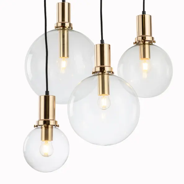 Nordic restaurant glass ball small chandelier modern minimalist single head living room coffee shop decorative lamp