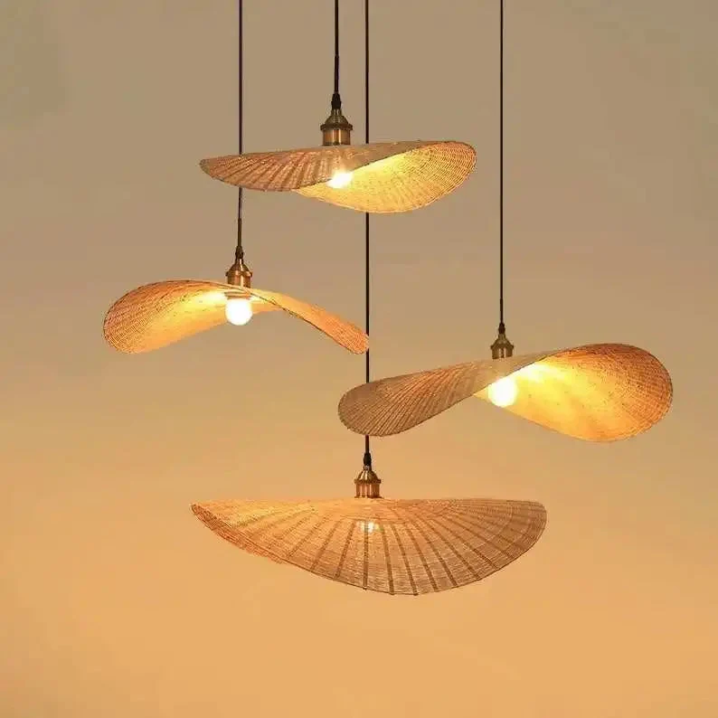 Bamboo Lamp Teahouse Home Decor Pendant Light