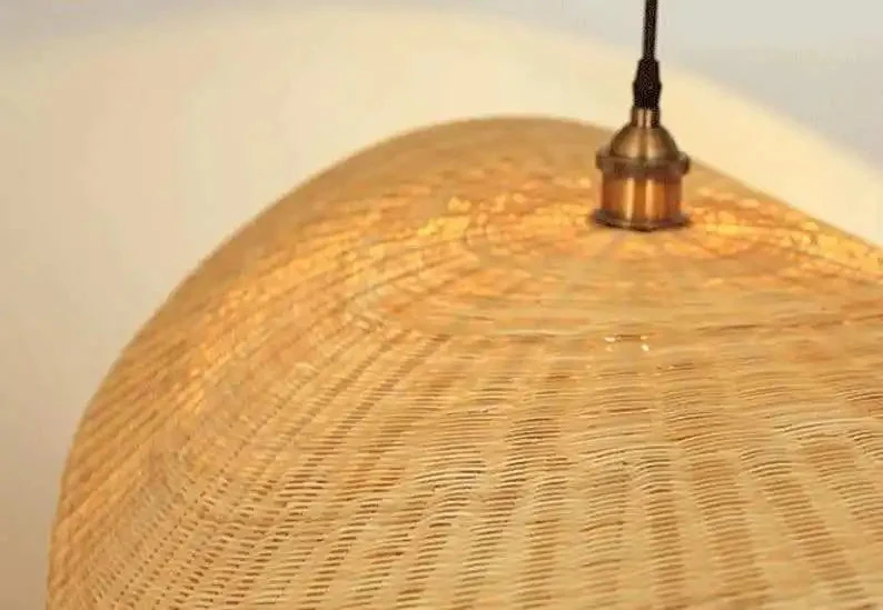 Bamboo Lamp Teahouse Home Decor Pendant Light