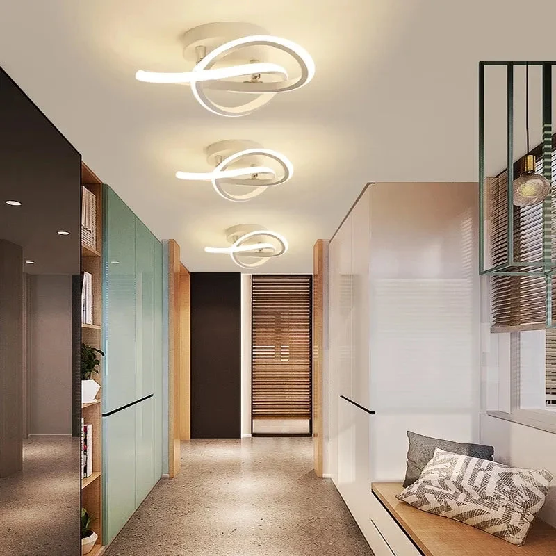 Modern LED Ceiling Light Minimalist Balcony Aisle Lamp Home Foyer Corridor Channel Ceiling Lamp Nordic Kitchen Ceiling Lights