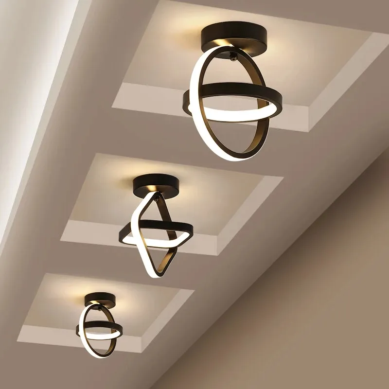 Nordic LED Aisle Light Round Square Ceiling Lamp Cloakroom Corridor Balcony Foyer Ceiling Lights Decoration Home Luminaire