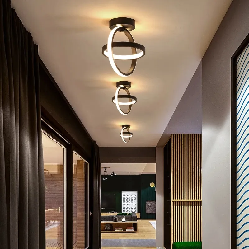 Nordic LED Aisle Light Round Square Ceiling Lamp Cloakroom Corridor Balcony Foyer Ceiling Lights Decoration Home Luminaire