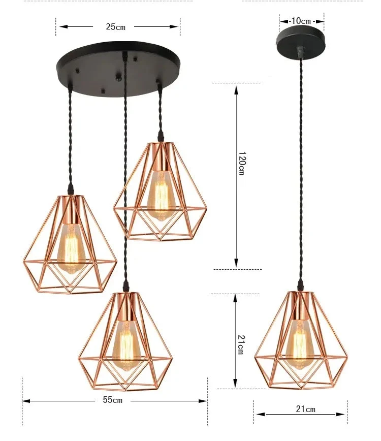Bird Cage Pendant Light Island Pyramid Pendant Light