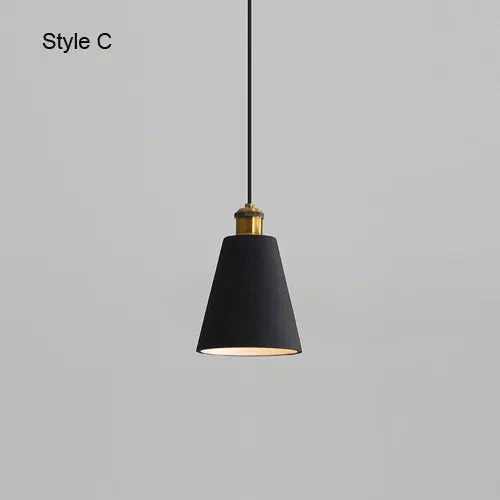 Modern Chandelier E27 Black White Minimalist Dining Table Bar Table Lamp Industrial Style Lamps Bedroom Bedside Small Chandelier