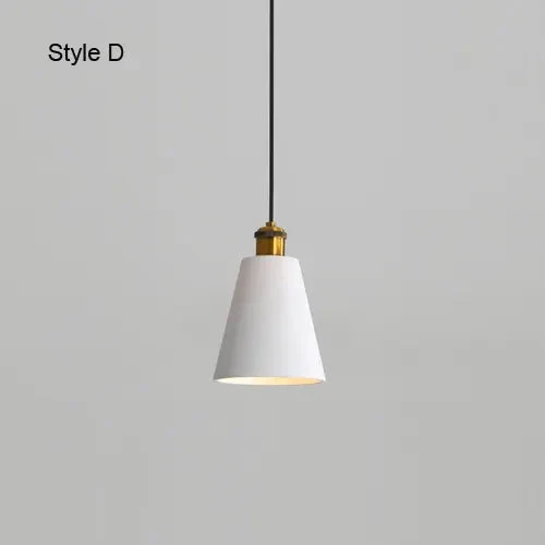 Modern Chandelier E27 Black White Minimalist Dining Table Bar Table Lamp Industrial Style Lamps Bedroom Bedside Small Chandelier