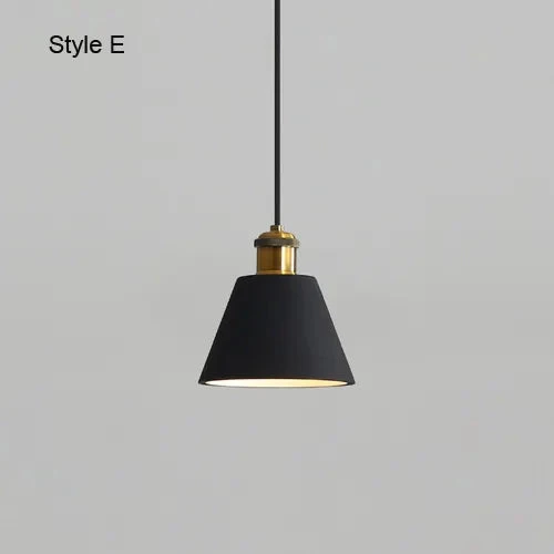 Modern Chandelier E27 Black White Minimalist Dining Table Bar Table Lamp Industrial Style Lamps Bedroom Bedside Small Chandelier