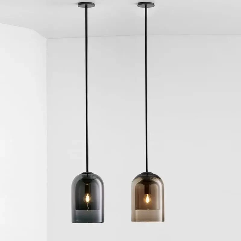 Nordic bedroom bedside chandelier personality creative glass bar small chandelier American retro dining room chandelier