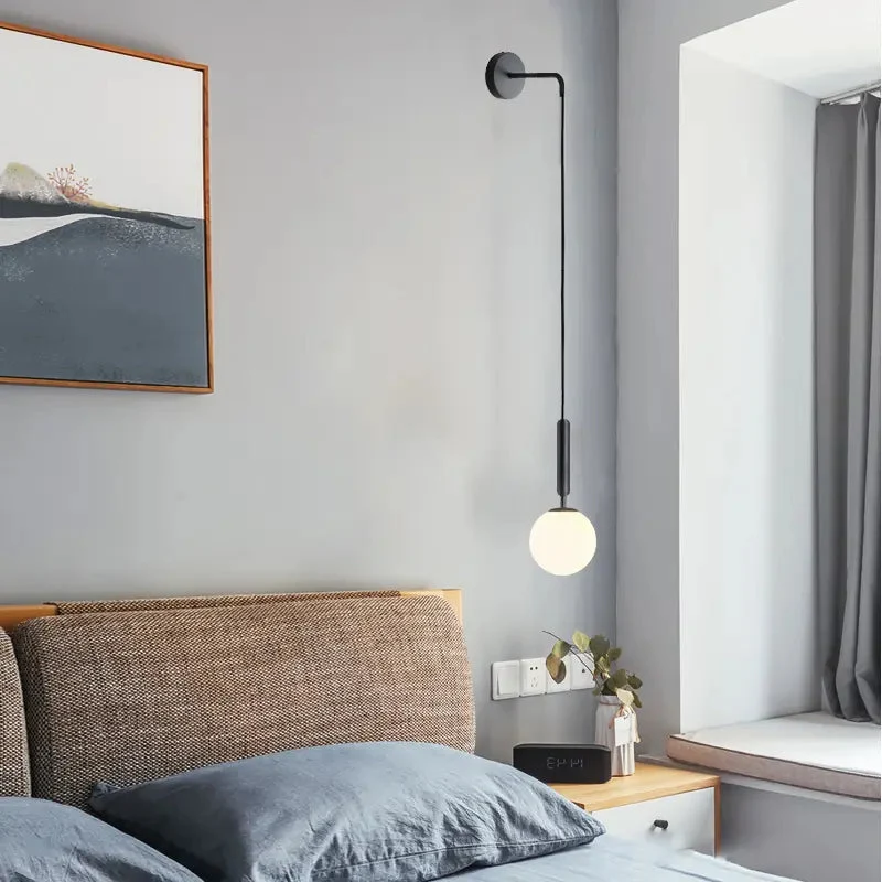Nordic bedroom bedside wall lamp modern living room background decoration aisle corridor wall lamp creative mirror front lamp