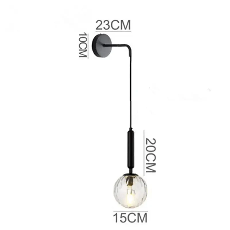 Nordic bedroom bedside wall lamp modern living room background decoration aisle corridor wall lamp creative mirror front lamp
