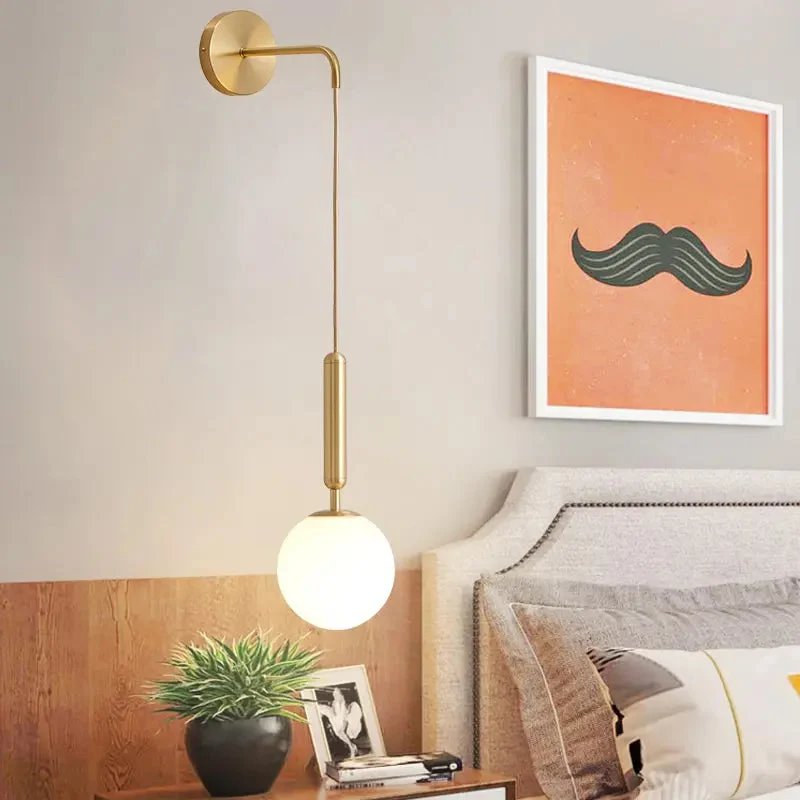 Nordic bedroom bedside wall lamp modern living room background decoration aisle corridor wall lamp creative mirror front lamp