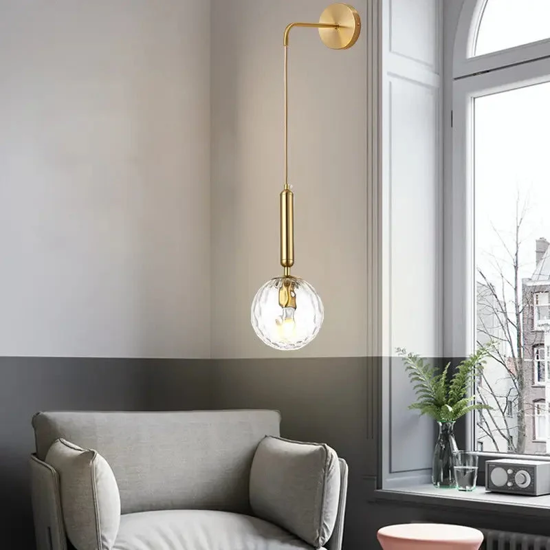 Nordic bedroom bedside wall lamp modern living room background decoration aisle corridor wall lamp creative mirror front lamp