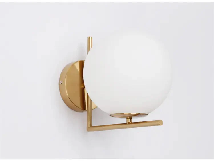 Nordic ball glass wall lamp modern minimalist bedroom bedside living room creative corridor aisle decorative wall lamp