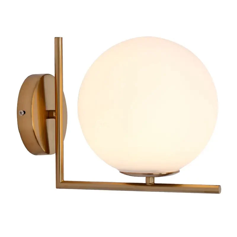 Nordic ball glass wall lamp modern minimalist bedroom bedside living room creative corridor aisle decorative wall lamp