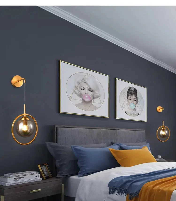 Nordic living room wall lamp bedside personality magic bean molecular lamp creative aisle bedroom wLED all lamp