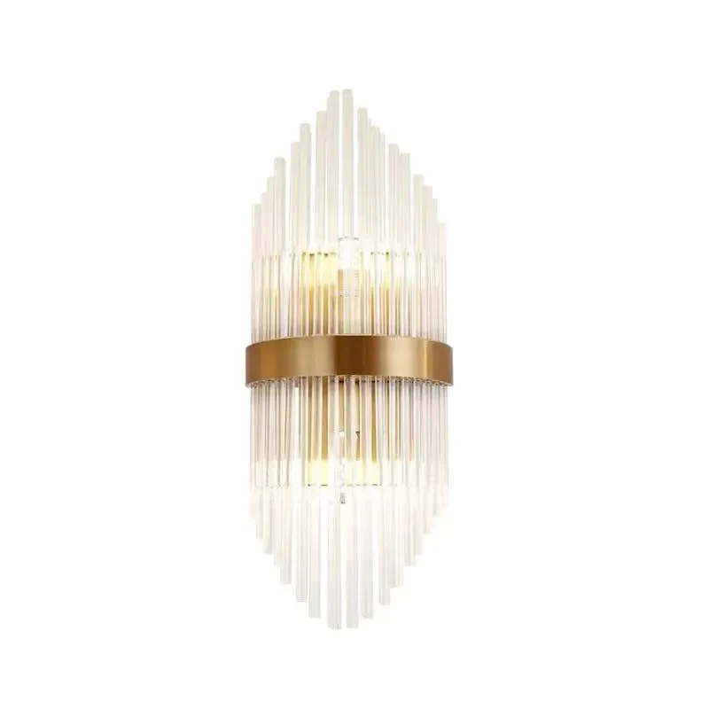 Wall lamp led Nordic creative corridor aisle lamp home background bedroom light luxury crystal bedside wall lamp