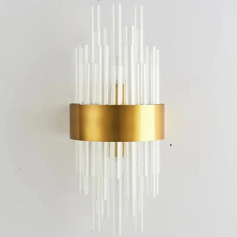 Wall lamp led Nordic creative corridor aisle lamp home background bedroom light luxury crystal bedside wall lamp