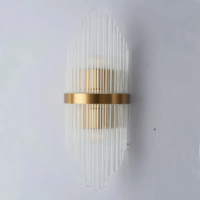 Wall lamp led Nordic creative corridor aisle lamp home background bedroom light luxury crystal bedside wall lamp