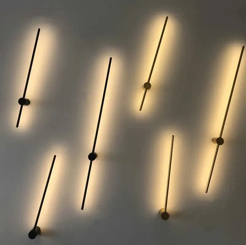 Modern Minimalist Line Pendant lights LED table lamp Nordic Living Room Background Wall lamp Bedroom Bedside Floor Lamp Fixtures