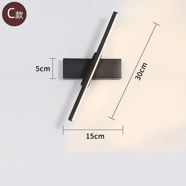 Nordic Rotatable Led Wall Lamp White/Black Metal Wall Lights Bedroom Bedside lamp Living Room Sconce Corridor Decor Luminaire