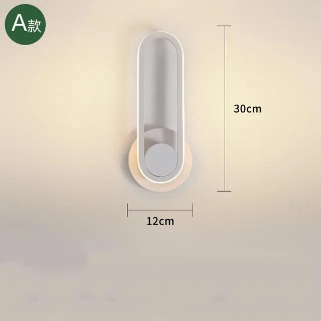 Nordic Rotatable Led Wall Lamp White/Black Metal Wall Lights Bedroom Bedside lamp Living Room Sconce Corridor Decor Luminaire