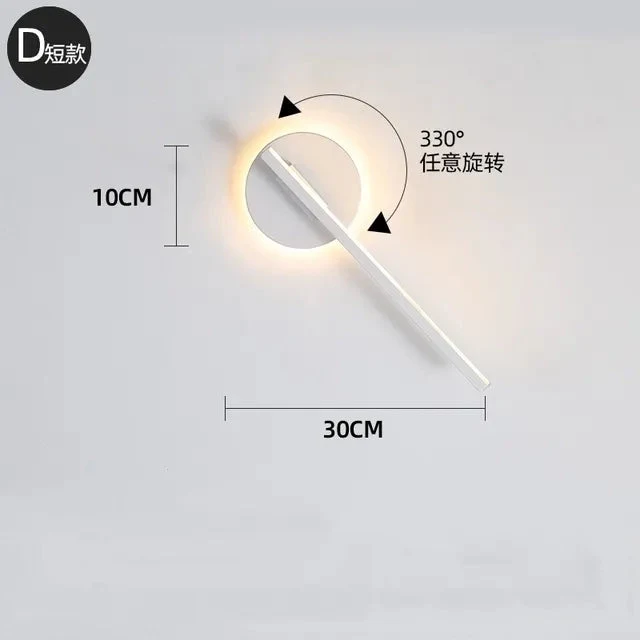 Nordic Rotatable Led Wall Lamp White/Black Metal Wall Lights Bedroom Bedside lamp Living Room Sconce Corridor Decor Luminaire