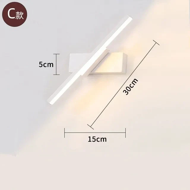 Nordic Rotatable Led Wall Lamp White/Black Metal Wall Lights Bedroom Bedside lamp Living Room Sconce Corridor Decor Luminaire