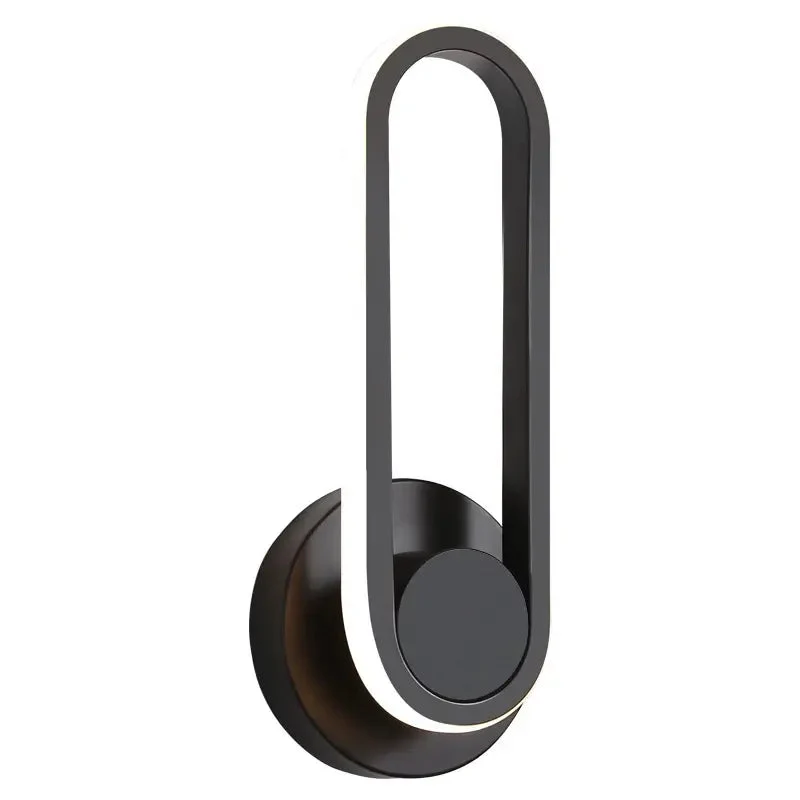 Nordic Rotatable Led Wall Lamp White/Black Metal Wall Lights Bedroom Bedside lamp Living Room Sconce Corridor Decor Luminaire