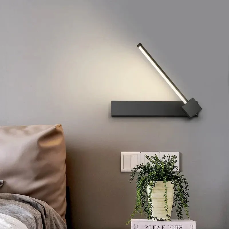 Nordic Rotatable Led Wall Lamp White/Black Metal Wall Lights Bedroom Bedside lamp Living Room Sconce Corridor Decor Luminaire