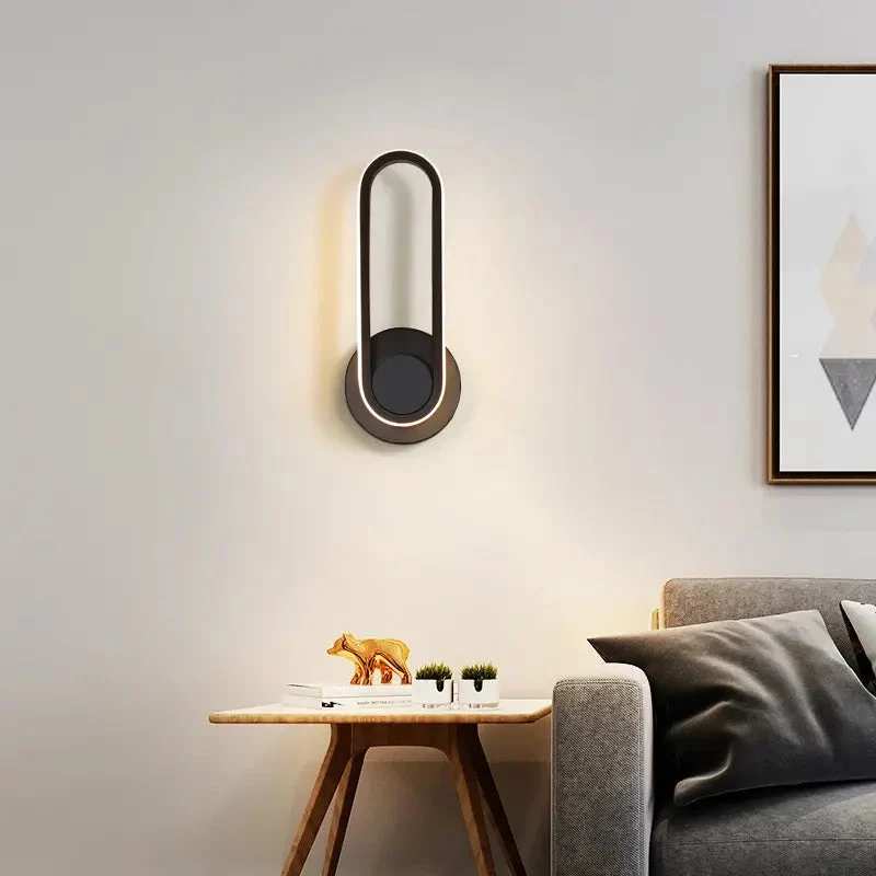Nordic Rotatable Led Wall Lamp White/Black Metal Wall Lights Bedroom Bedside lamp Living Room Sconce Corridor Decor Luminaire