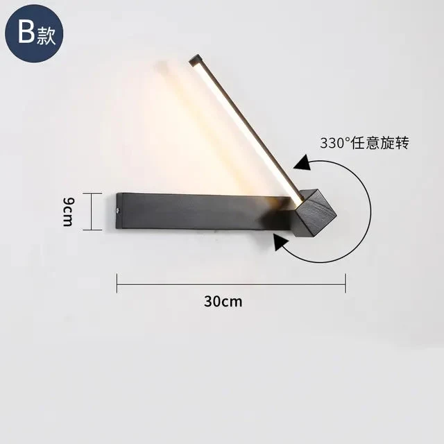 Nordic Rotatable Led Wall Lamp White/Black Metal Wall Lights Bedroom Bedside lamp Living Room Sconce Corridor Decor Luminaire