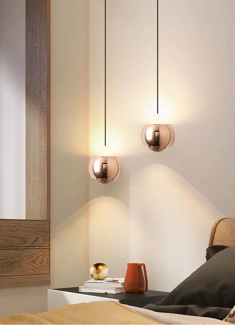 Nordic LED Bedroom Chandelier Modern Gold Black Pendant Lights Telescopic Wire Dining Room Restaurant Bar Decor Hanging Lamp