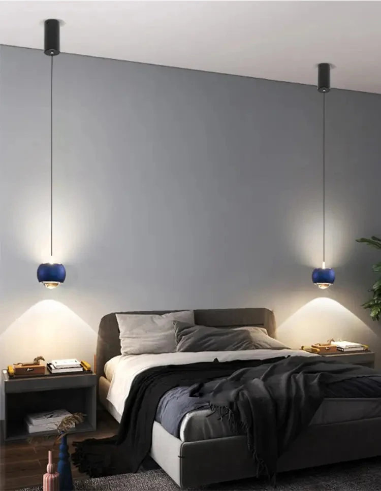 Nordic LED Bedroom Chandelier Modern Gold Black Pendant Lights Telescopic Wire Dining Room Restaurant Bar Decor Hanging Lamp