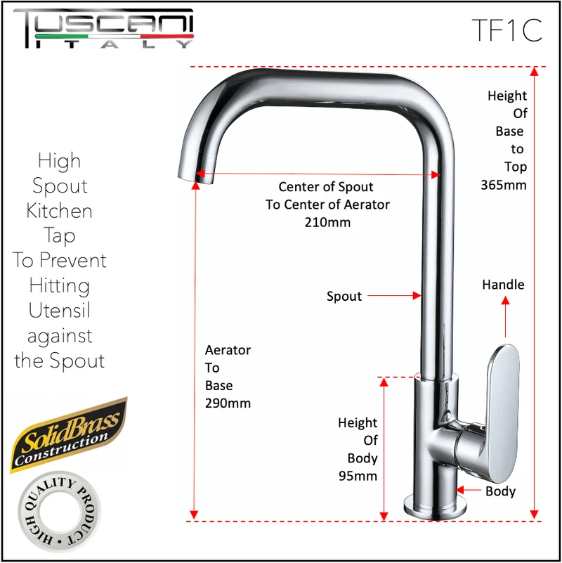 TF1C - Fabiana Series Kitchen Cold Tap